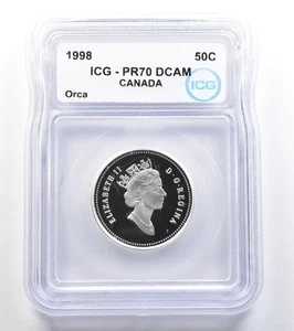 1998 カナダ 50 セント オルカ PR70 DCAM ICG *7917|WORLD RESOURCE【QUEEN店】