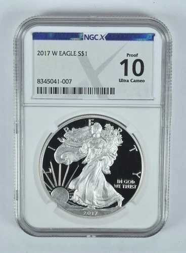 2017-W アメリカンシルバーイーグルプルーフ 10 UCAM NGC X NGCX｜WORLD RESOURCE【QUEEN店】