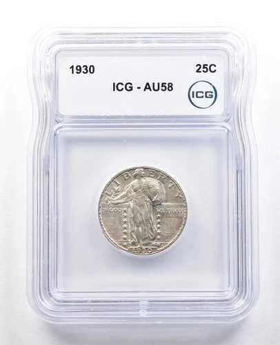 1930年スタンディング・リバティ・クォーター AU58 ICG *5028｜WORLD RESOURCE【QUEEN店】