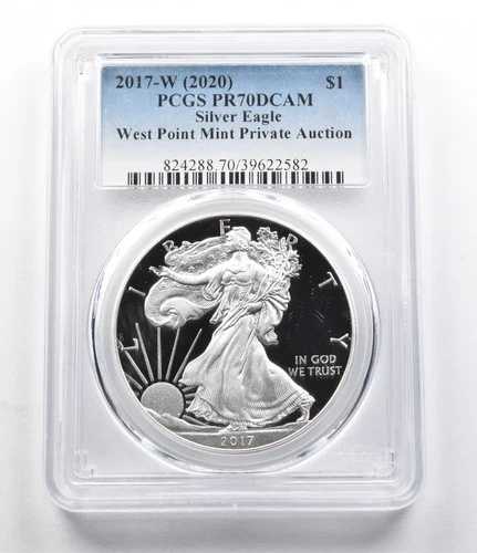 PR70DCam 2017-W (2020) アメリカンシルバーイーグル ウェストポイントプライベートオークション PCGS *5927｜WORLD RESOURCE【QUEEN店】