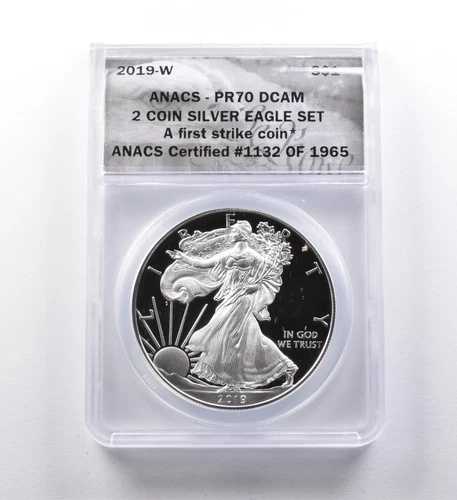 PR70 DCAM 2019-W アメリカンシルバーイーグル 2枚セット FS ANACS *3010｜WORLD RESOURCE【QUEEN店】