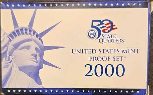 米国造幣局 2000 プルーフセット サンフランシスコ 50 州クォーター 25C-｜WORLD RESOURCE【QUEEN店】