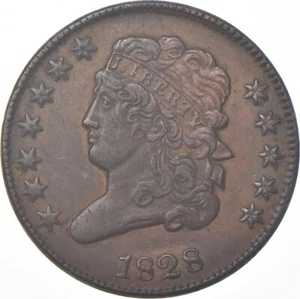 1828年クラシックヘッドハーフセント - 12ST *0191|WORLD RESOURCE【QUEEN店】