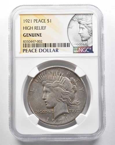 1921年ピース銀貨、高浮彫り、NGC鑑定済み *3843｜WORLD RESOURCE【QUEEN店】
