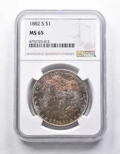 MS65 1882-S モーガン銀貨 NGC 美しいトーン *6744｜WORLD RESOURCE【QUEEN店】 88,330円