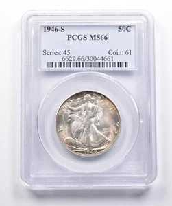MS66 1946-S ウォーキングリバティハーフダラー PCGS *3598｜WORLD RESOURCE【QUEEN店】