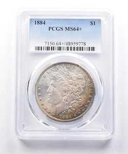 1884年 モーガン銀貨 MS64+ PCGS 周辺トーン *7475｜WORLD RESOURCE【QUEEN店】