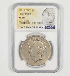 XF40 1921年ピース銀貨 高浮彫 100周年記念 NGC *7086|WORLD RESOURCE【QUEEN店】