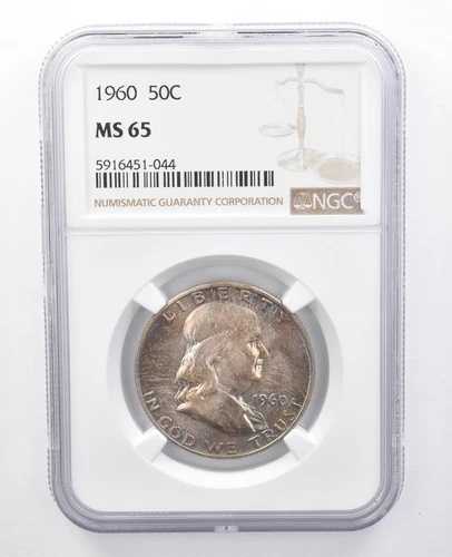 1960年フランクリンハーフダラー MS65 NGC ビューティフルトーン *7676｜WORLD RESOURCE【QUEEN店】