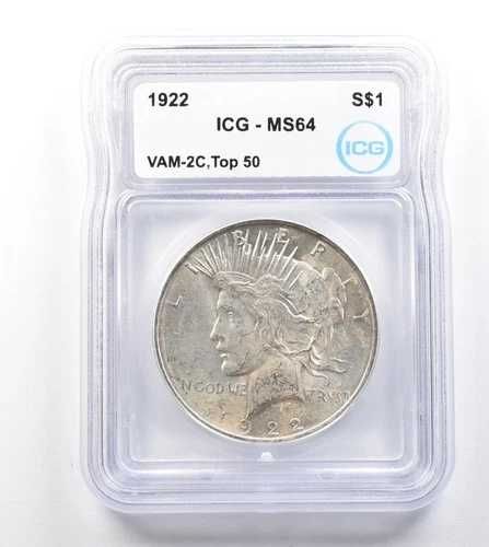 1922年ピース銀貨 VAM-2C トップ50 MS64 ICG *1883|WORLD RESOURCE【QUEEN店】