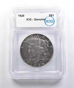 1928年ピース銀貨 本物 ICG *6948｜WORLD RESOURCE【QUEEN店】