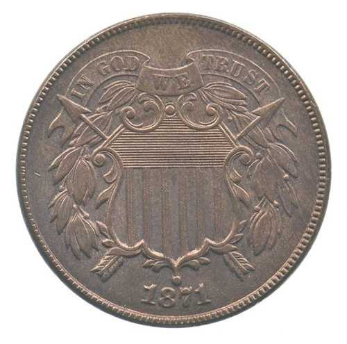 1871年 シールド 2セント *6427｜WORLD RESOURCE【QUEEN店】