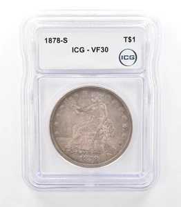 1878年Sミント シーテッド・リバティ・トレードダラー VF30 ICG ナイストーン *3130｜WORLD RESOURCE【QUEEN店】 105,875円