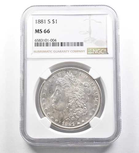 1881年-S モーガンシルバー ドル MS66 NGC * 7170-｜WORLD RESOURCE【QUEEN店】