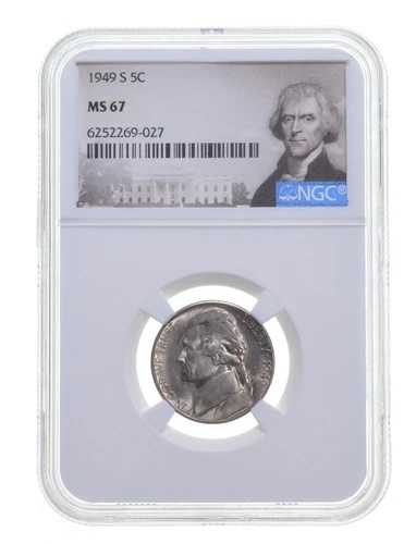 MS67 1949-S ジェファーソンニッケル - NGC鑑定番号 *3684｜WORLD RESOURCE【QUEEN店】