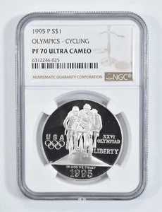 1995年P 自転車競技オリンピック記念プルーフ銀貨 PF70 NGC|WORLD RESOURCE【QUEEN店】