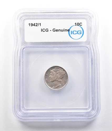 1942/1 マーキュリーダイム 本物 ICG *0778｜WORLD RESOURCE【QUEEN店】