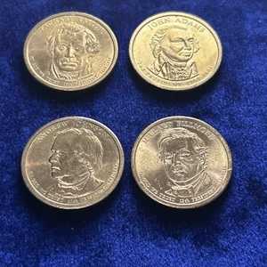 1ドル硬貨4枚セット - J.アダムス、A.ジョンソン、Z.テイラー、M.フィルモア｜WORLD RESOURCE【QUEEN店】