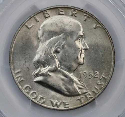 1952年Dミント フランクリンハーフダラー PCGS MS64+|WORLD RESOURCE【QUEEN店】