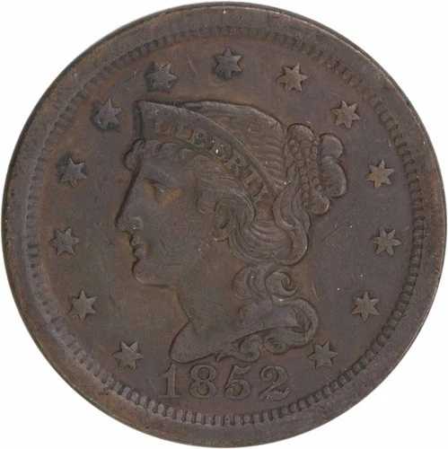 1852年 ラージ セント EF 未認証 #1030-｜WORLD RESOURCE【QUEEN店】 35,035円
