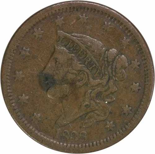 1838年 ラージ セント VF 未認証 #303-|WORLD RESOURCE【QUEEN店】