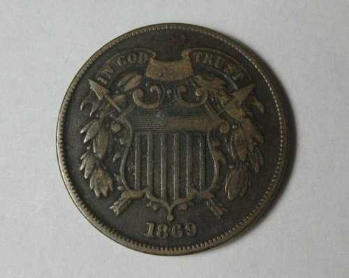 1869年 2セント硬貨 -極美品- (#512e)｜WORLD RESOURCE【QUEEN店】