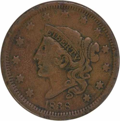 1838年大型セント VF 未鑑定 #313|WORLD RESOURCE【QUEEN店】