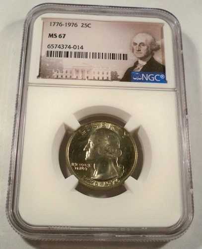 1976年 NGC MS67 クラッド ワシントン クォーター 25セント ビジネス用 ストライク 美しい金色のトーン MS 67｜WORLD RESOURCE【QUEEN店】
