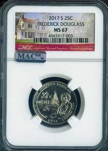 2017年Sミント フレデリック・ダグラス 25セント硬貨 NGC MS67 MAC品質｜WORLD RESOURCE【QUEEN店】