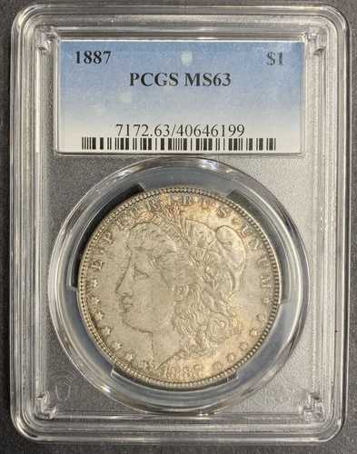 1887年モルガン銀貨、MS63、PCGS鑑定済み（10113）｜WORLD RESOURCE【QUEEN店】