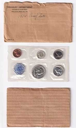 米国造幣局 1955年 シルバー プルーフ セット 財務省 フィラデルフィア-|WORLD RESOURCE【QUEEN店】