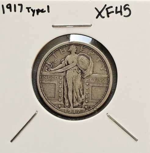 1917年タイプ1銀貨スタンディングリバティクォーター極美品｜WORLD RESOURCE【QUEEN店】