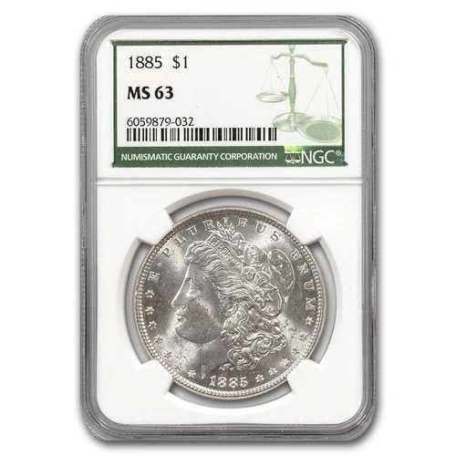 1885年モルガン・ダラー MS-63 NGC（グリーンラベル）｜WORLD RESOURCE【QUEEN店】