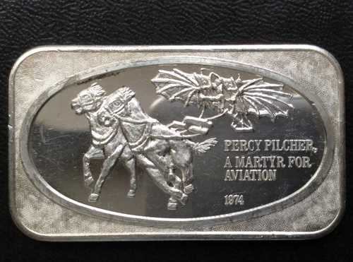 1981年 アメリカン・パシフィック・ミント パーシー・ピルチャー シルバーアートバー APM-6 USSC 復刻版 A2004｜WORLD RESOURCE【QUEEN店】