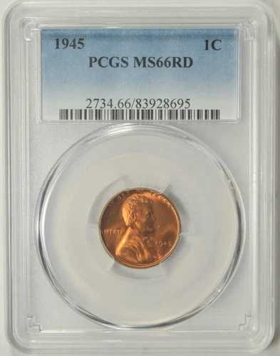 1945年リンカーンセント PCGS MS-66 RD #28695|WORLD RESOURCE【QUEEN店】