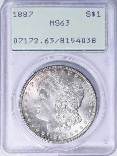 1887年モルガン銀貨 PCGS MS-63 OGH(初代ラトラーホルダー)|WORLD RESOURCE【QUEEN店】