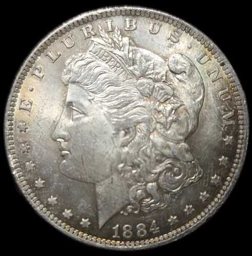 1884年Oミント モーガン・ダラー 1.00ドル。極美品。魅力的な色合い。0.77オンス(約210g)の純銀貨。|WORLD RESOURCE【QUEEN店】