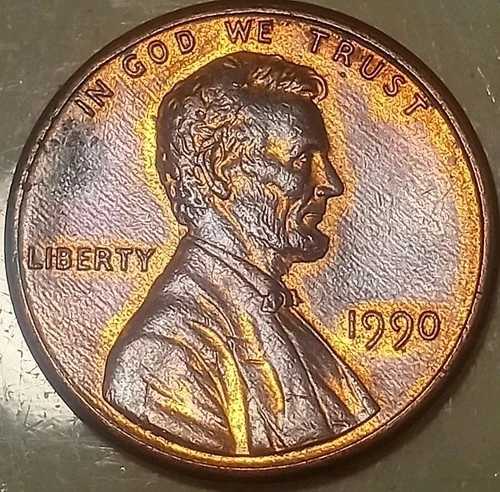 希少な1990年製、Sマークなしプルーフ貨幣、ミントエラーコイン、表面は劣化しているが状態良好、リンカーン記念ペニー|WORLD RESOURCE【QUEEN店】