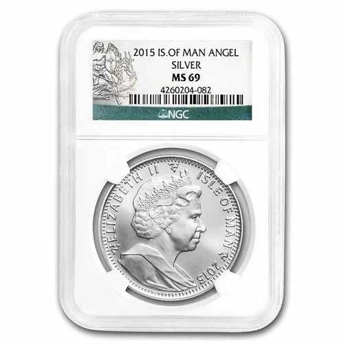 2015年 マン島 1オンス シルバーエンジェル MS-69 NGC｜WORLD RESOURCE【QUEEN店】 52,800円