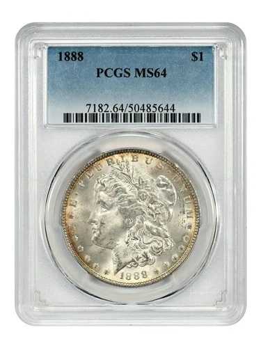1888年 モーガン銀貨 PCGS MS64 フィラデルフィア造幣局 リムトーン アメリカ製コイン|WORLD RESOURCE【QUEEN店】