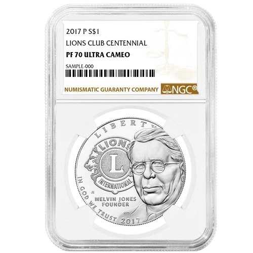 2017年Pプルーフ 1ドル ライオンズクラブ100周年記念銀貨 NGC PF70UC｜WORLD RESOURCE【QUEEN店】