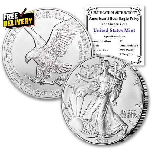 2024年 1オンス アメリカンシルバーイーグル 1ドル硬貨 ブリリアントアンサーキュレーテッド スタープリビー|WORLD RESOURCE【QUEEN店】