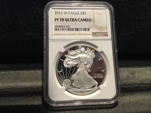 2012年Wミント 1ドル アメリカン プルーフ シルバーイーグル ドル硬貨 NGC PF 70 UNTRA CAMO｜WORLD RESOURCE【QUEEN店】