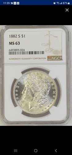 1882年Sミント モーガンドル $1 NGC MS63 極白美品。当社のT3184｜WORLD RESOURCE【QUEEN店】