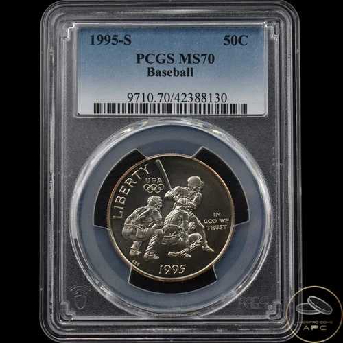 1995年Sミント 野球記念ハーフダラー PCGS MS70｜WORLD RESOURCE【QUEEN店】