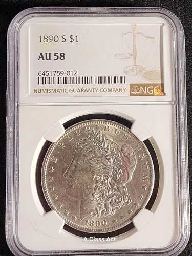 1890年Sミント モーガンドル - NGC AU-58 - 美しい光沢。当社のT5525｜WORLD RESOURCE【QUEEN店】 54,120円