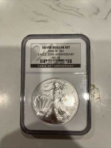 2006年Wミント アメリカンシルバーイーグル NGC MS69 20周年記念バーニッシュ仕上げ|WORLD RESOURCE【QUEEN店】