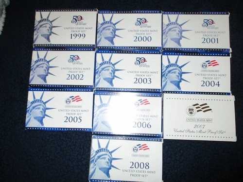 1999年～2008年米国造幣局プルーフセット、「州別25セント硬貨ボックス＆鑑定書付き」｜WORLD RESOURCE【QUEEN店】