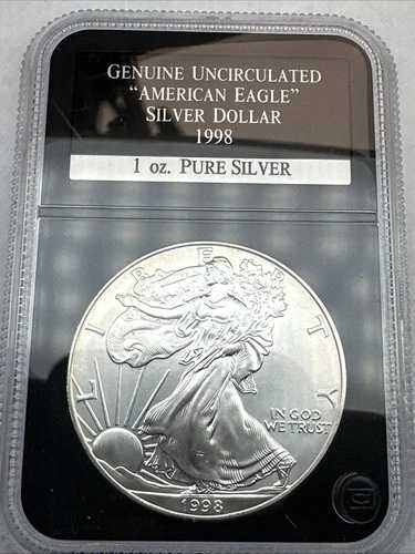 1998年 アメリカン・シルバーイーグル 1オンス 純度.999 純銀 未使用品 縁にトーンあり｜WORLD RESOURCE【QUEEN店】