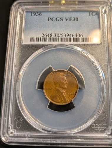 1936年リンカーンウィートペニー、ミントマークなし - PCGS鑑定済み!!!!｜WORLD RESOURCE【QUEEN店】